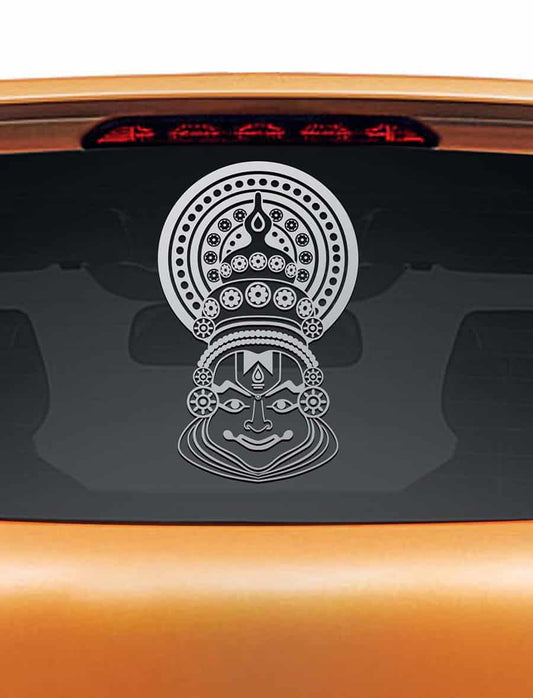 Kathakali Face Car Rear Glass Sticker