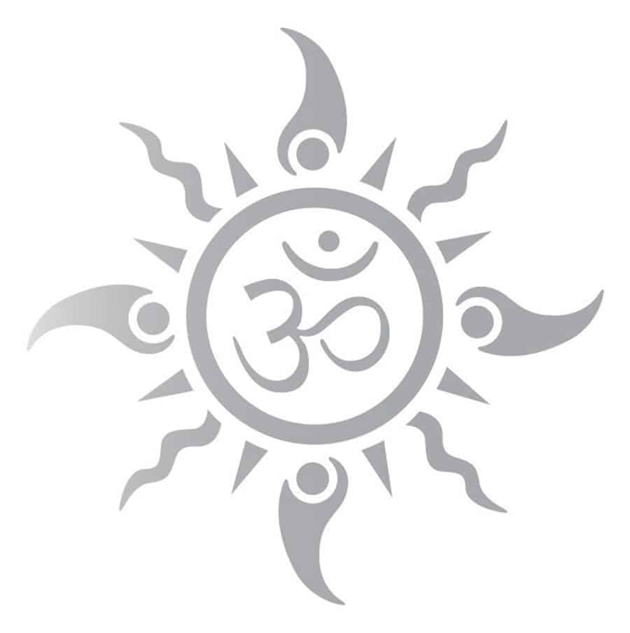 Om Sun Tattoo Car Rear Glass Sticker