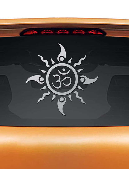 Om Sun Tattoo Car Rear Glass Sticker