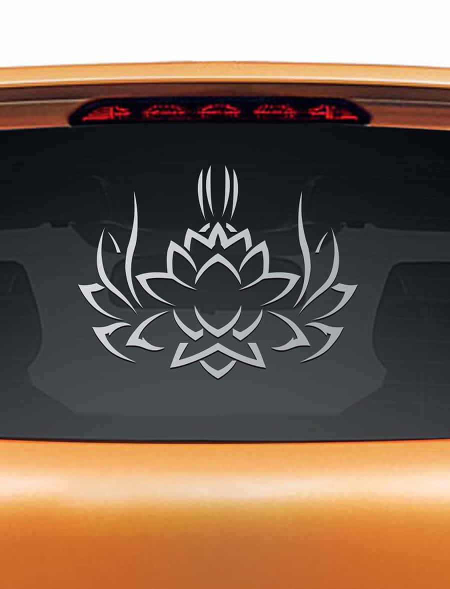 Tribal Lotus Car Rear Glass Sticker