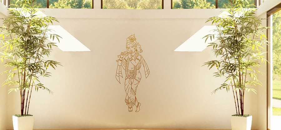 Artistic Krishna Wall Sticker