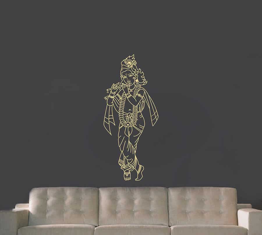 Artistic Krishna Wall Sticker