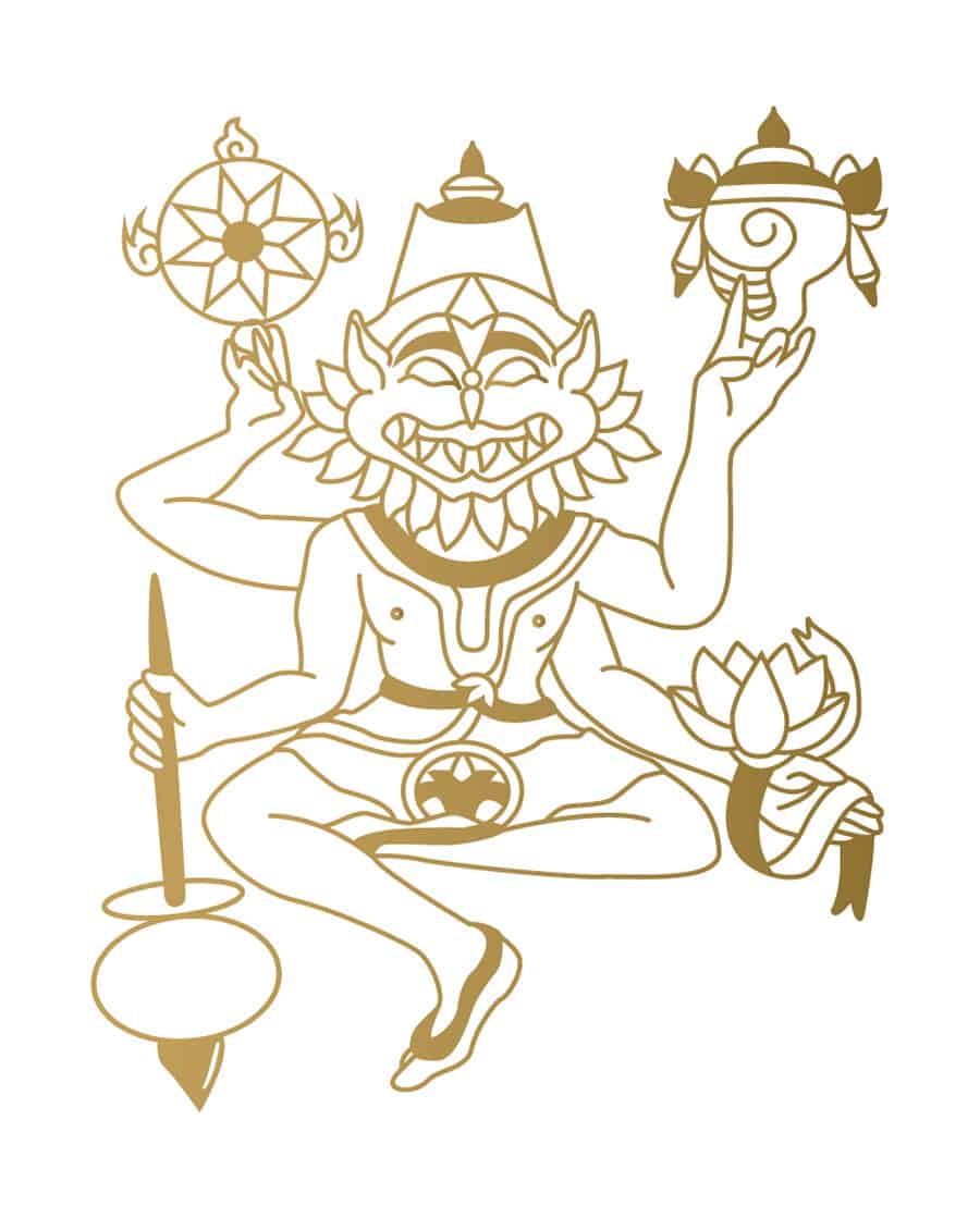 Narasimha Deva Car Rear Glass Sticker