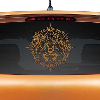 Shiva Sketch Car Rear Glass Sticker