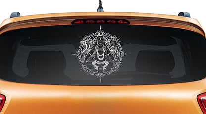 Shiva Sketch Car Rear Glass Sticker