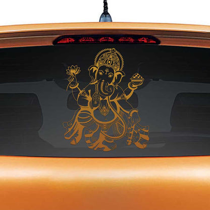 Ganapathi Bappa Car Rear Glass Sticker
