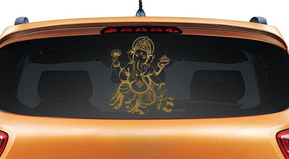 Ganapathi Bappa Car Rear Glass Sticker