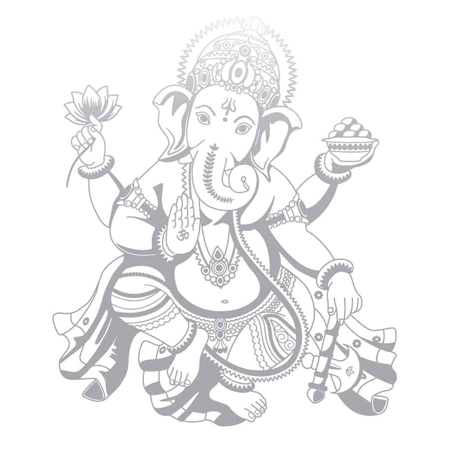 Ganapathi Bappa Car Rear Glass Sticker