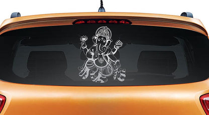 Ganapathi Bappa Car Rear Glass Sticker