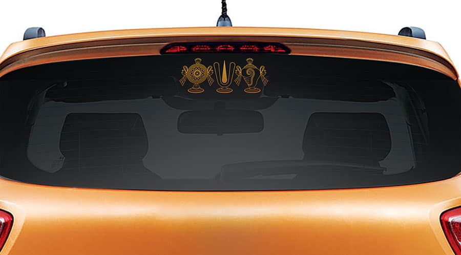 Vadakalai Balaji Naama Car Rear Glass Sticker