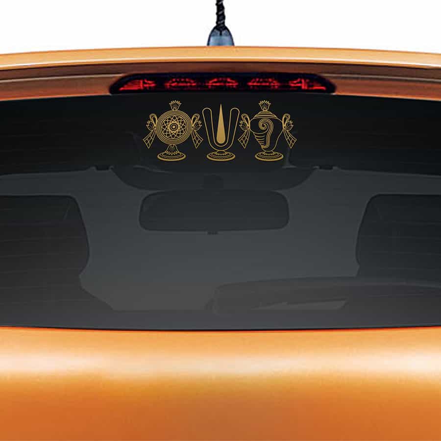 Vadakalai Balaji Naama Car Rear Glass Sticker