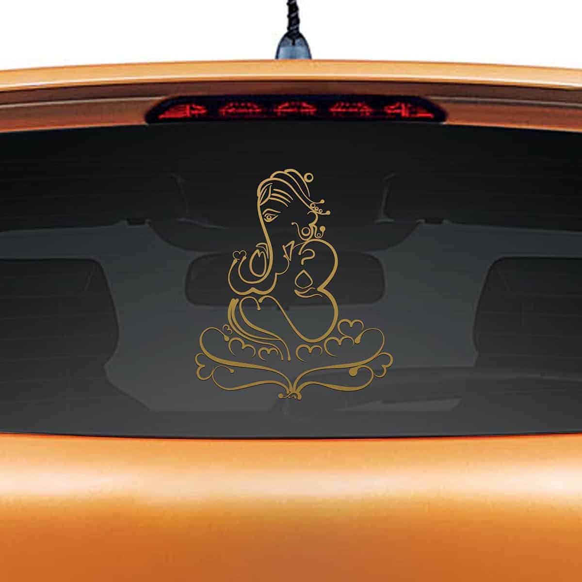 Art Ganesh Car Rear Glass Sticker