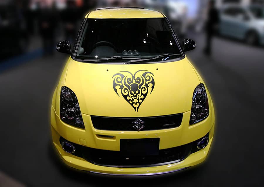 Black Heart Car Decal