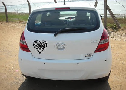 Black Heart Car Decal