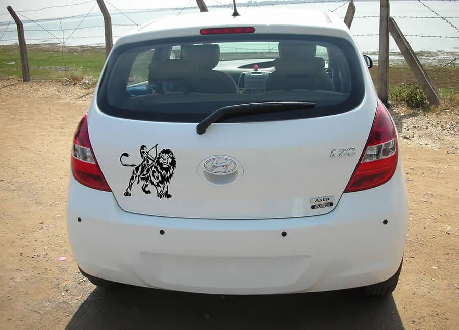 Lucky Leo Car Decal