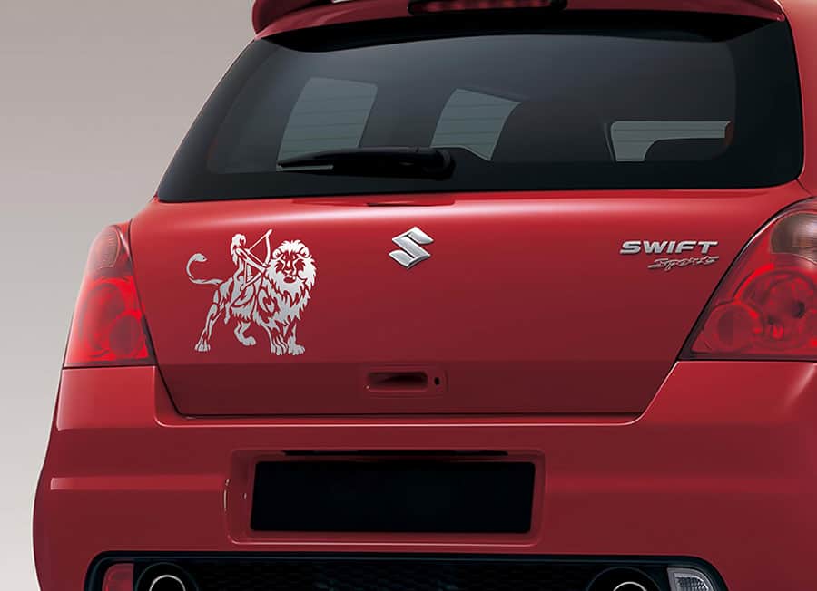 Lucky Leo Car Decal