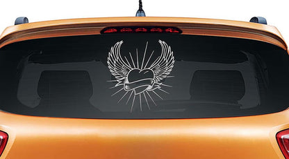 Angel Heart Car Rear Glass Sticker