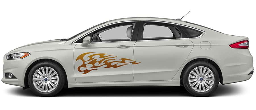 Wings of Flame Car Graphics