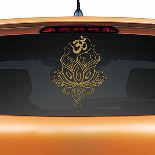 Om Design Car Rear Glass Sticker