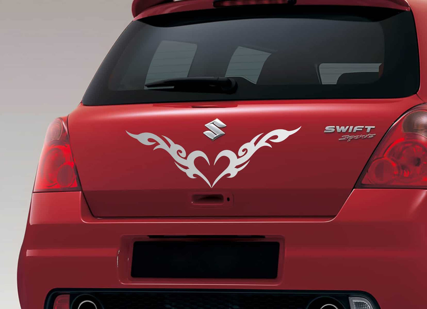 Heart of Fire Car Sticker