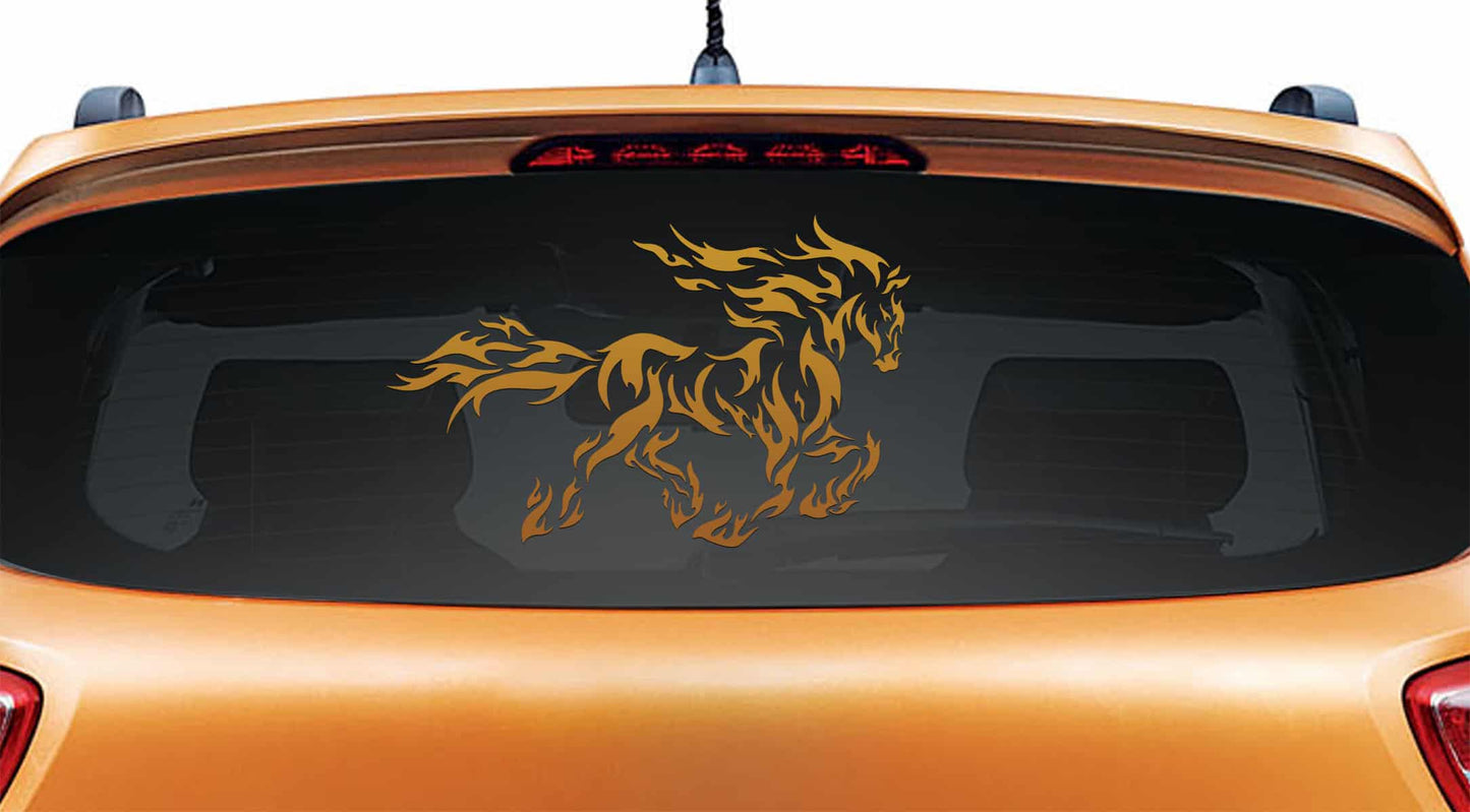 Fiery Stallion Car Decal