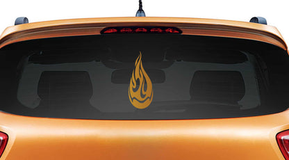 Flame Drop Car Rear Glass Sticker