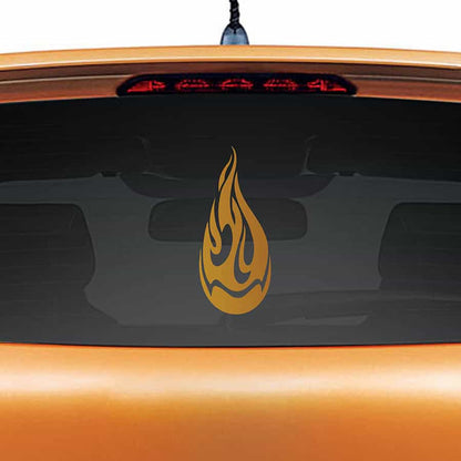 Flame Drop Car Rear Glass Sticker