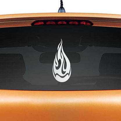 Flame Drop Car Rear Glass Sticker