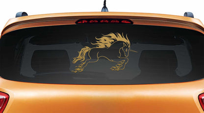 Raging Unicorn Car Decal