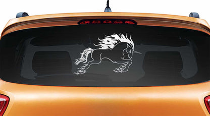 Raging Unicorn Car Decal