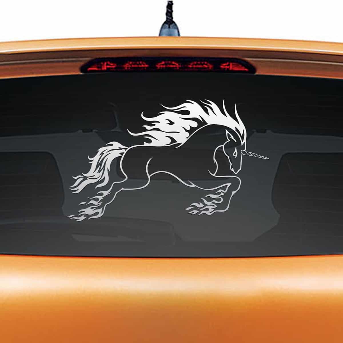 Raging Unicorn Car Decal