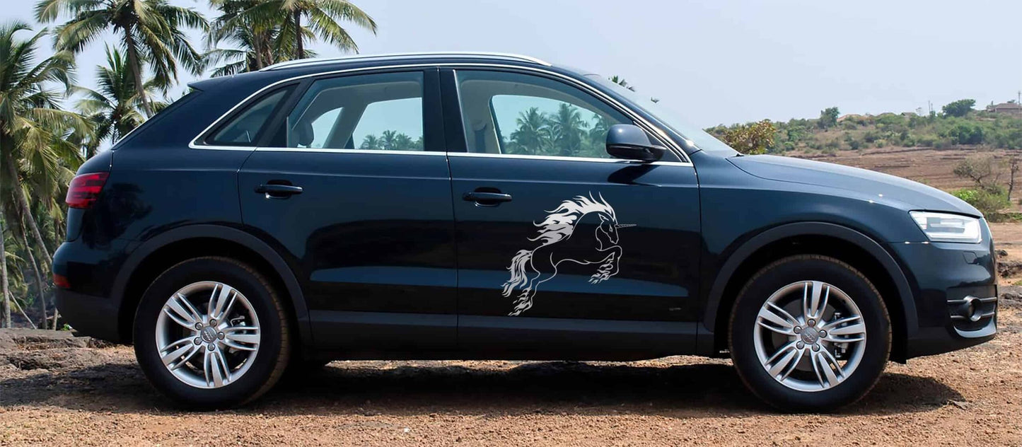 Raging Unicorn Car Decal