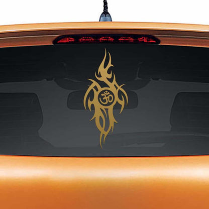 Om Wave Car Rear Glass Sticker