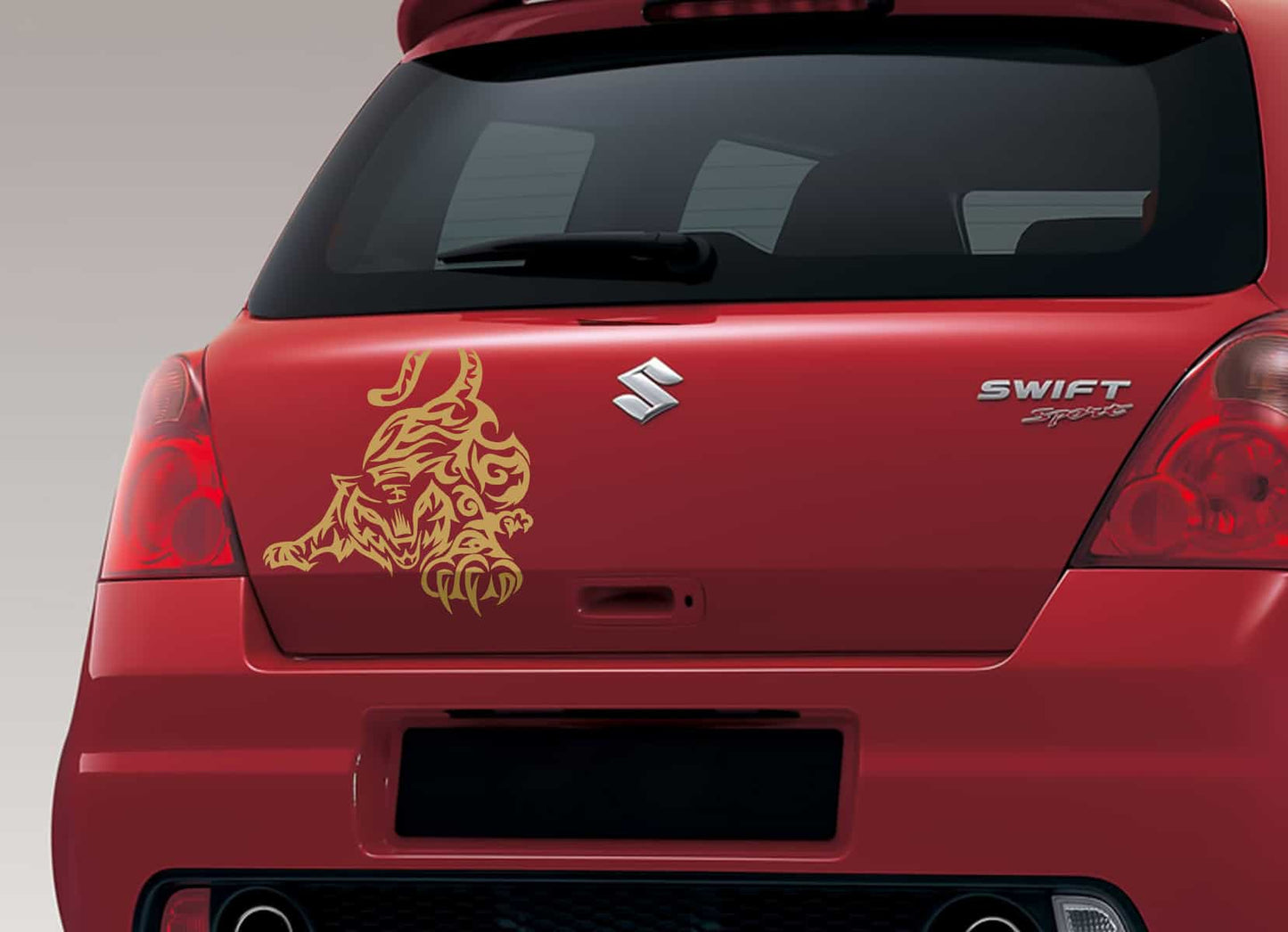 Playful Tiger Car Sticker