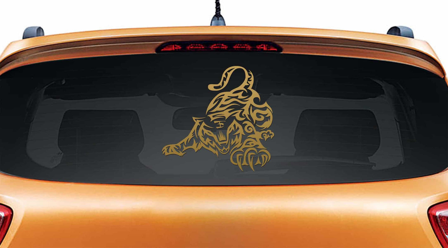 Playful Tiger Car Sticker