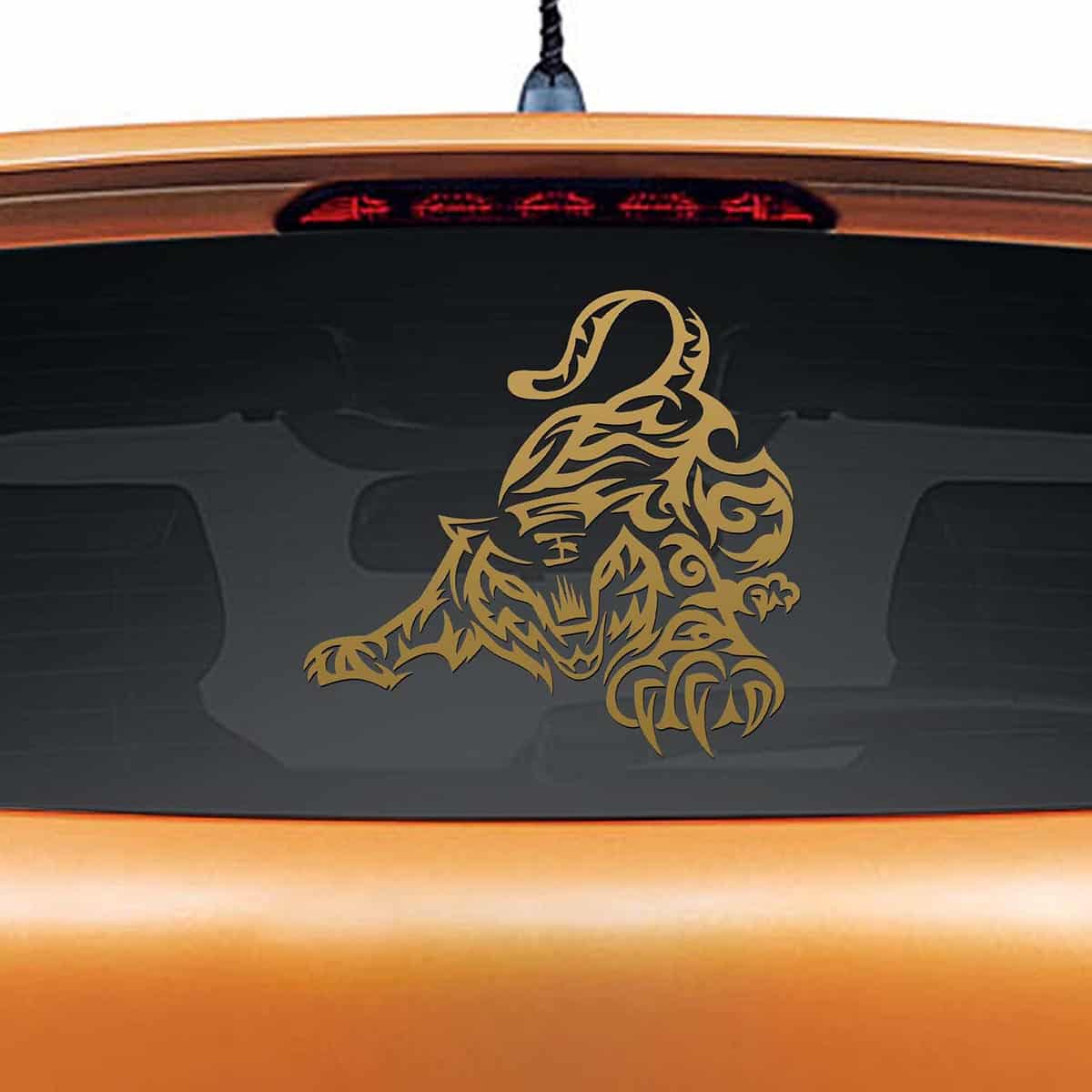 Playful Tiger Car Sticker