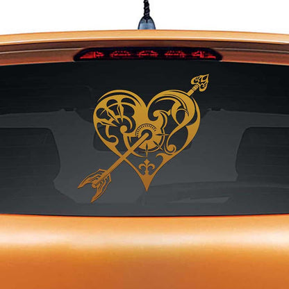 Cupid Heart Car Rear Glass Sticker