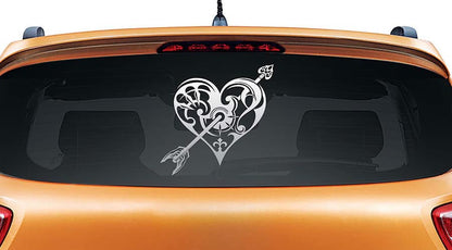 Cupid Heart Car Rear Glass Sticker