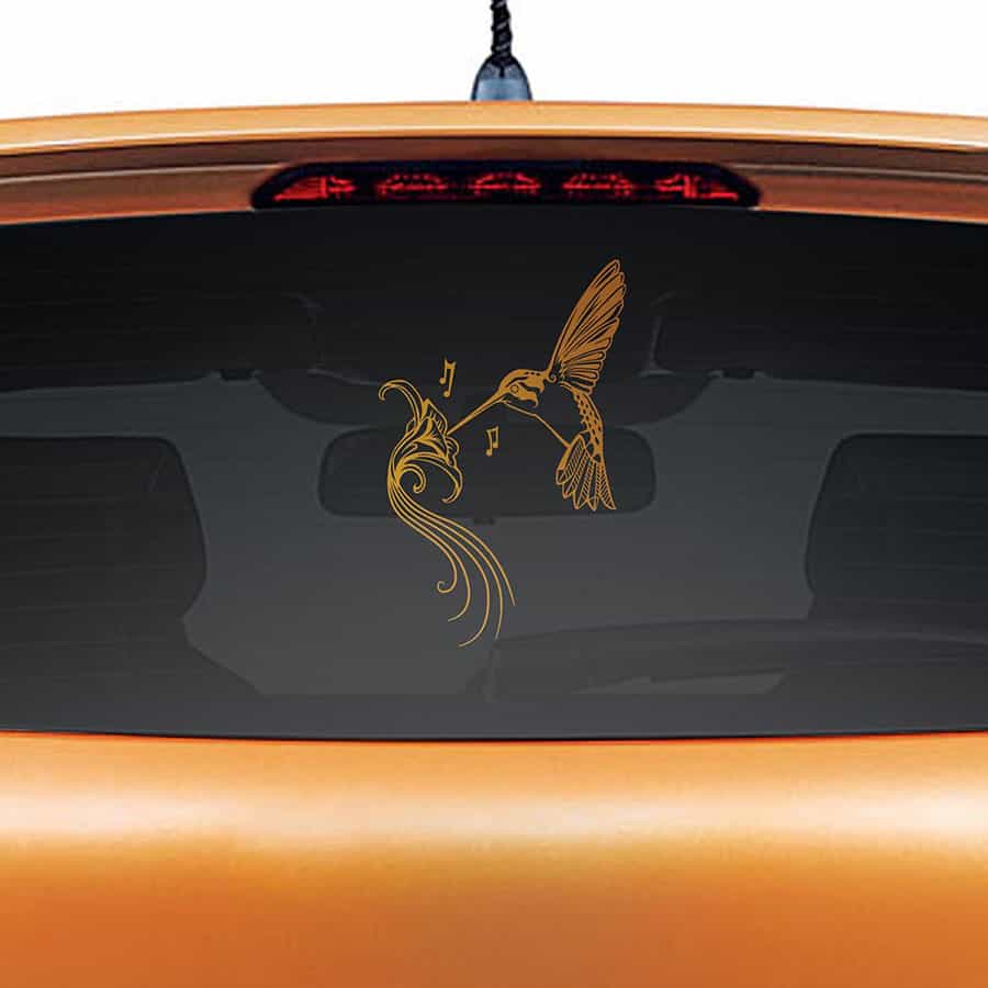 Humming Bird Car Rear Glass Sticker