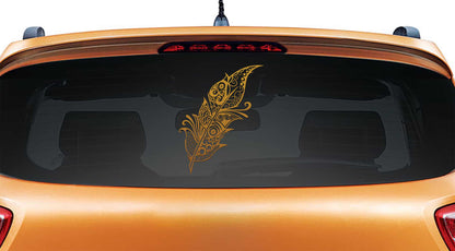 Feather Calligraphy Car Rear Glass Sticker