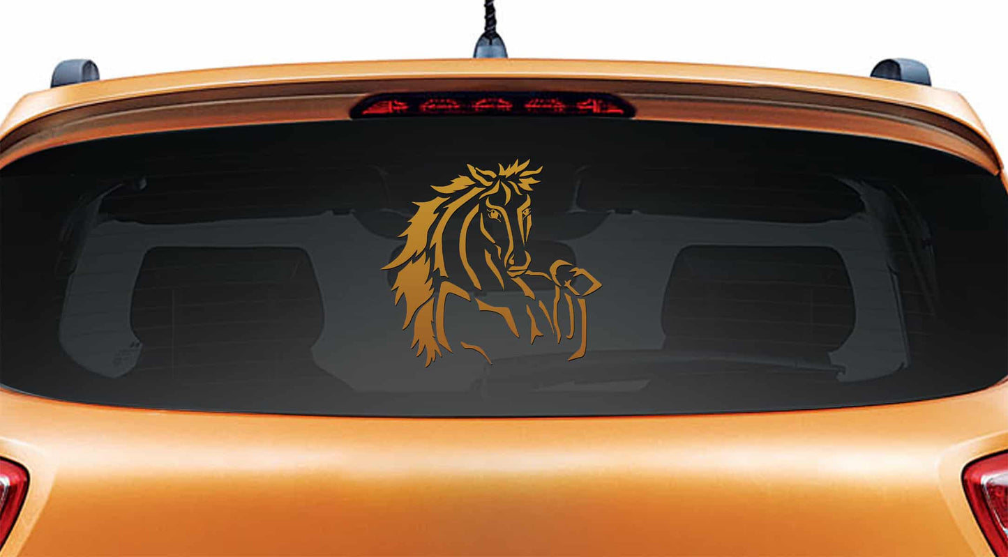 Long Face Hello Car Decal