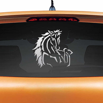 Long Face Hello Car Decal