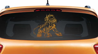 Majestic Lion Car Rear Glass Sticker