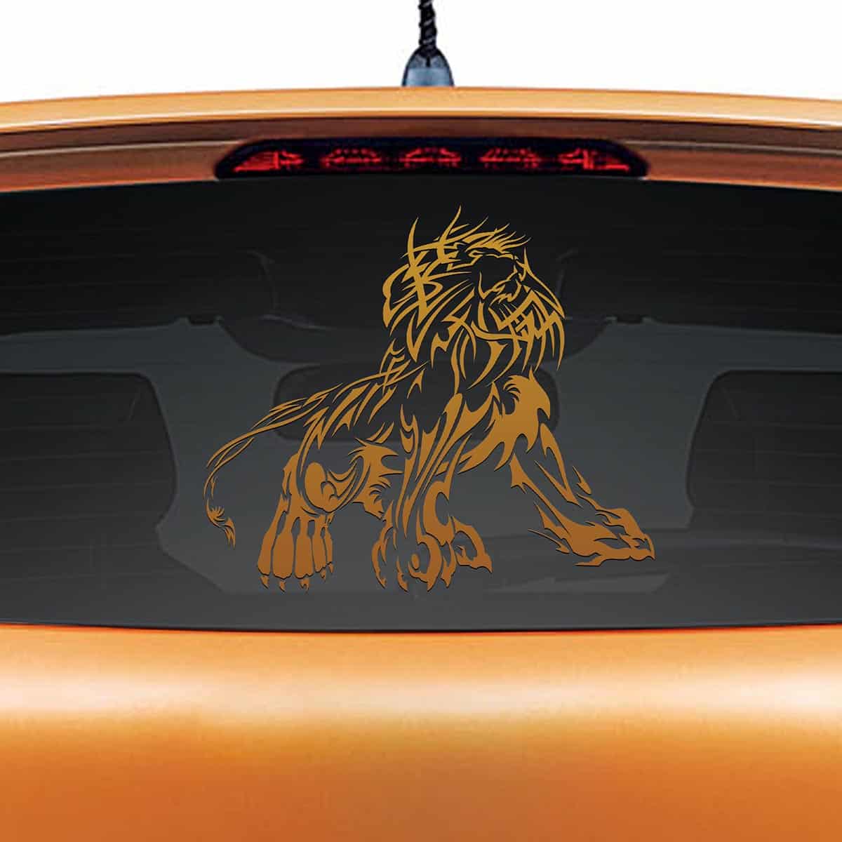 Majestic Lion Car Rear Glass Sticker