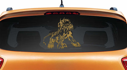 Majestic Lion Car Rear Glass Sticker