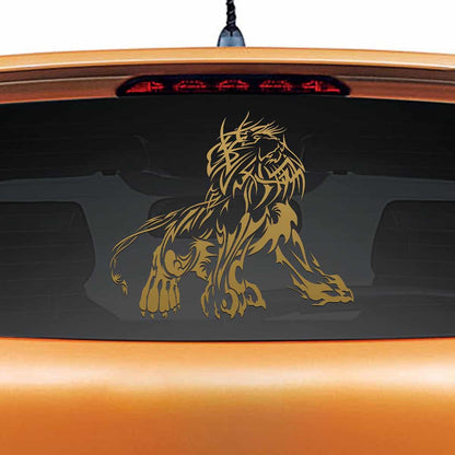 Majestic Lion Car Rear Glass Sticker