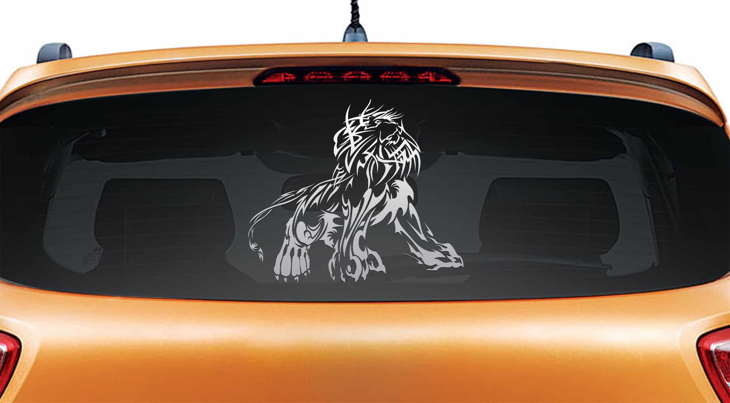 Majestic Lion Car Rear Glass Sticker