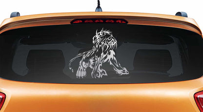 Majestic Lion Car Rear Glass Sticker