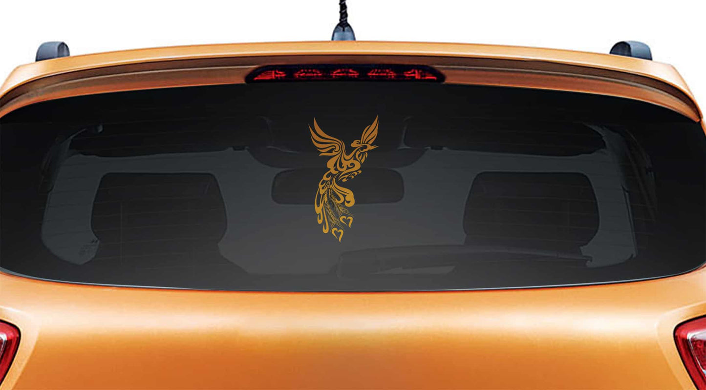 Peacock Flight Car Rear Glass Sticker