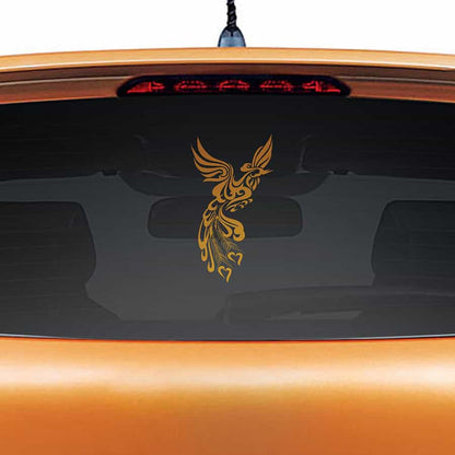 Peacock Flight Car Rear Glass Sticker